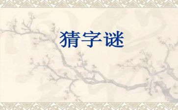 字谜活动的作文模板7篇